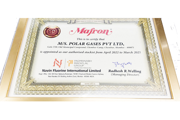 Mafron Certificate